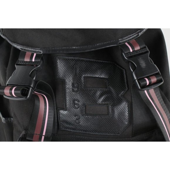 Ben Sherman Big Logo Spell Out Leather Strap Buckle Top Backpack Book Bag Pack main image 10